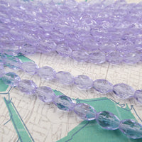 Czech Glass Faceted Oval Egg Beads 12x8mm Alexandrite - Bead Nerd
