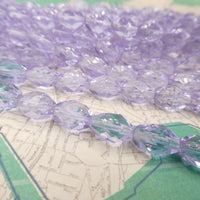 Czech Glass Faceted Oval Egg Beads 12x8mm Alexandrite - Bead Nerd