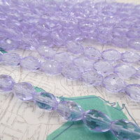 Czech Glass Faceted Oval Egg Beads 12x8mm Alexandrite - Bead Nerd