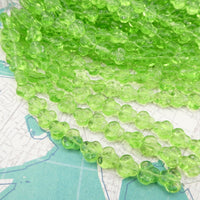 Czech Glass Trillium Beads 10x9mm Peridot - Bead Nerd