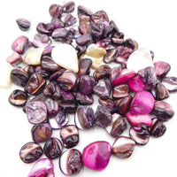 Dyed pink mother of pearl beads. Irregular shapes - Bead Nerd