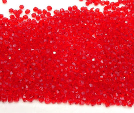 Preciosa Crystal Bicone 3mm Light Siam - Bead Nerd