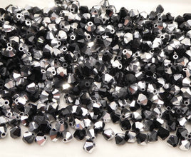 Preciosa Crystal Bicone 5mm Labrador Half Jet - Bead Nerd