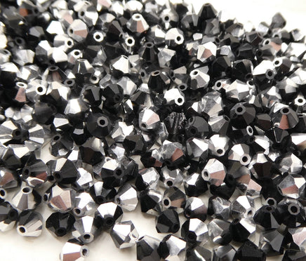 Preciosa Crystal Bicone 5mm Labrador Half Jet - Bead Nerd