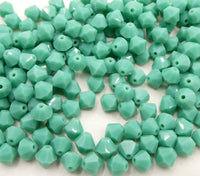 Preciosa Crystal Bicone 6mm Green Turquoise - Bead Nerd
