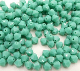 Preciosa Crystal Bicone 6mm Green Turquoise - Bead Nerd