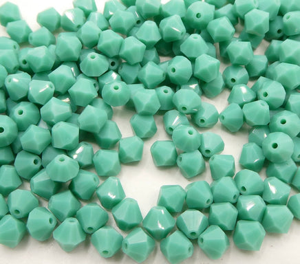 Preciosa Crystal Bicone 6mm Green Turquoise - Bead Nerd