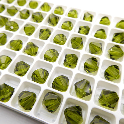 Preciosa Crystal Bicone 8mm Olivine - Bead Nerd