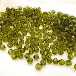 Preciosa Crystal Round 6mm Olivine - Bead Nerd
