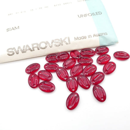 Swarovski 3219/4 Coffee Bean Bead 15x10mm Siam - Bead Nerd