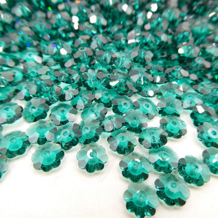 Swarovski 3700 Margarita 8mm Emerald - Bead Nerd