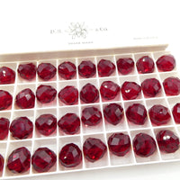Swarovski 5509 13mm Siam Red - Bead Nerd