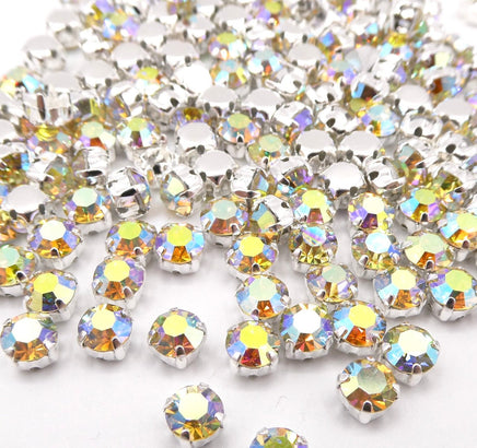 Swarovski Chaton Sew On 24ss 5mm Jonquil AB - Bead Nerd