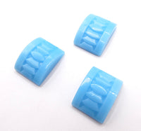 Vintage Czech Glass Arch Rectangle Cabochon 17x13mm Turquoise - Bead Nerd