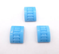 Vintage Czech Glass Arch Rectangle Cabochon 17x13mm Turquoise - Bead Nerd