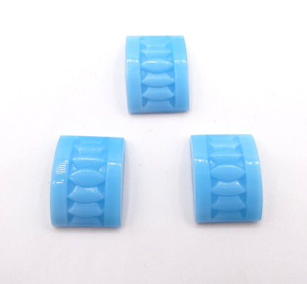 Vintage Czech Glass Arch Rectangle Cabochon 17x13mm Turquoise - Bead Nerd