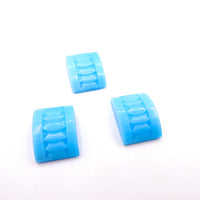 Vintage Czech Glass Arch Rectangle Cabochon 17x13mm Turquoise - Bead Nerd