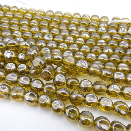 Vintage Czech Glass Rounded Cube 8mm khaki Luster - Bead Nerd