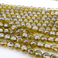 Vintage Czech Glass Rounded Cube 8mm khaki Luster - Bead Nerd