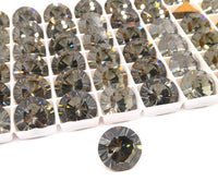 Vintage Swarovski 1102 Chaton 60ss (14mm) Black Diamond - Bead Nerd