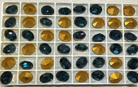 Vintage Swarovski Crystal Oval Rhinestone 12x10mm Montana - Bead Nerd