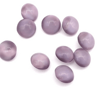 West German Glass Round Cabochon 9mm (40ss) Amethyst Moonstone - Bead Nerd