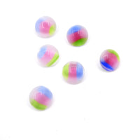 West German Glass Round Chaton 11mm Rainbow Moonstone - Bead Nerd