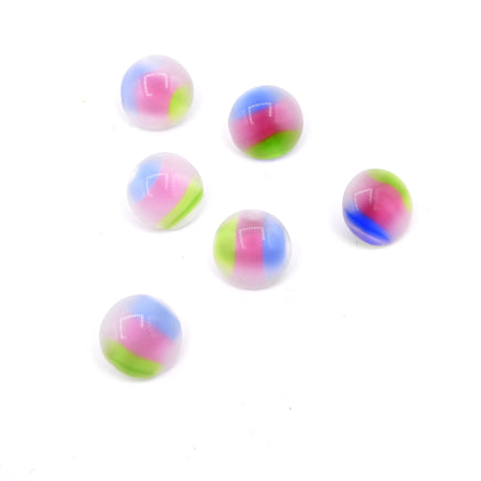 West German Glass Round Chaton 11mm Rainbow Moonstone - Bead Nerd