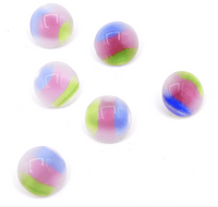 West German Glass Round Chaton 11mm Rainbow Moonstone - Bead Nerd