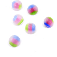 West German Glass Round Chaton 11mm Rainbow Moonstone - Bead Nerd