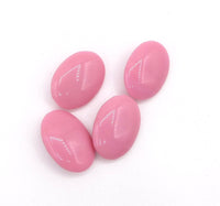 Vintage Czech Oval Cabochon 18x13mm Opaque Pink - Bead Nerd