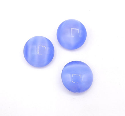 West German Dome Glass Round Cabochon 20mm Blue Moonstone - Bead Nerd