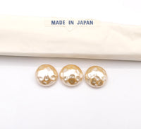 Vintage Japanese Glass Pearl Baroque Cabocon 18mm Cream Pearl - Bead Nerd