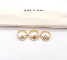 Vintage Japanese Glass Pearl Baroque Cabocon 18mm Cream Pearl - Bead Nerd