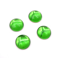 Vintage Czech Dome Glass Flatback Cabochon 18mm Peridot - Bead Nerd