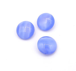 West German Dome Glass Round Cabochon 20mm Blue Moonstone - Bead Nerd