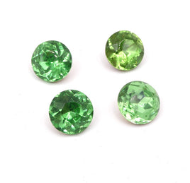 Vintage Czech Faceted Glass Cabochon 15mm Peridot - Bead Nerd