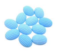 West German Dotty Glass Oval Cabochon 25x18mm Turquoise - Bead Nerd