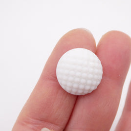 West German Dotty Glass Round Cabochon 18mm Opaque White - Bead Nerd