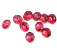 Vintage Czech Faceted Glass Oval Cabochon 10x8mm Rose - Bead Nerd