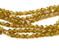 Czech Nugget Beads Amber AB 10mm - Bead Nerd