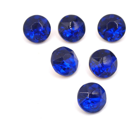 Vintage Czech Faceted Glass Chaton 48ss (11mm) Capri Blue - Bead Nerd