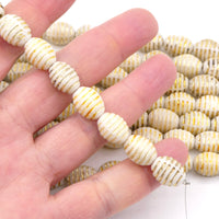 Japanese Glass Beehive Beads 15x10mm - Bead Nerd