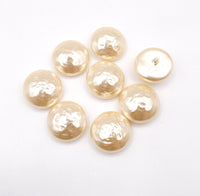Vintage Japanese Glass Pearl Baroque Cabocon 20mm Cream Pearl - Bead Nerd