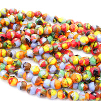 Czech Faceted Fire Polished Beads 10mm Multi Opaque Colours - Bead Nerd