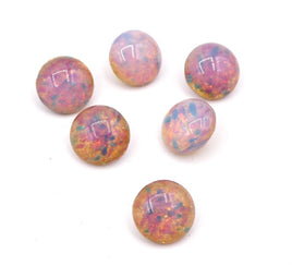 Vintage Czech Fire Opal Glass Chaton 48ss (11mm) Pink Opal - Bead Nerd