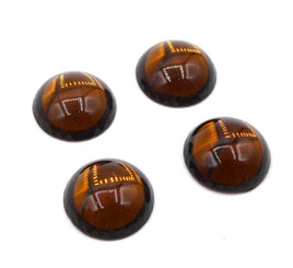 Vintage Czech Dome Glass Flatback Cabochon 18mm Smokey Topaz - Bead Nerd