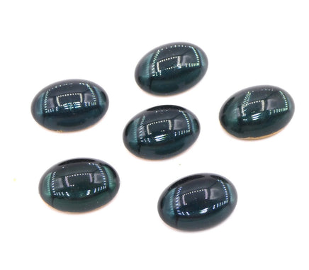 Vintage Czech Dome Glass Oval Cabochon 14x10mm Montana - Bead Nerd