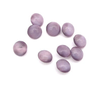 West German Glass Round Cabochon 9mm (40ss) Amethyst Moonstone - Bead Nerd