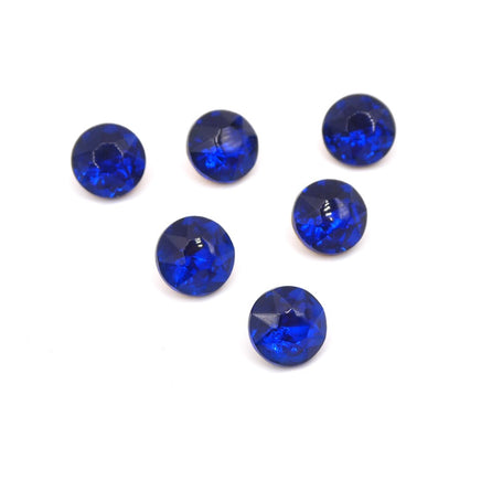 Vintage Czech Faceted Glass Chaton 48ss (11mm) Capri Blue - Bead Nerd